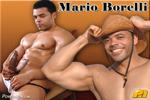 ♺ Powermen Mario Borelli cumming in his own face.